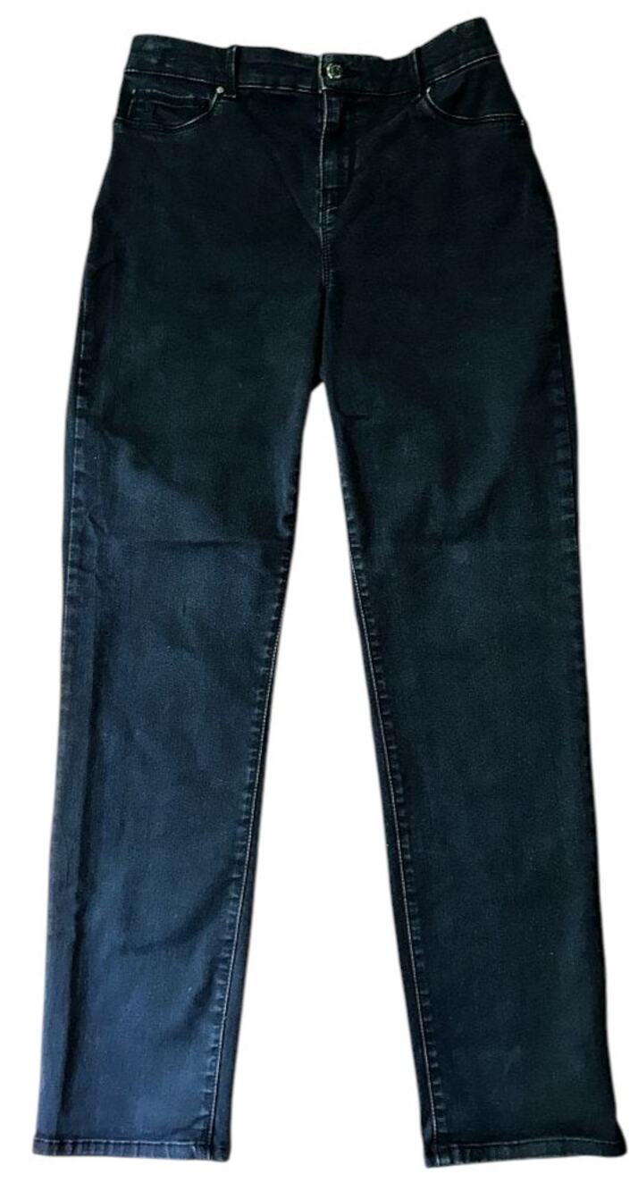 Gloria Vanderbilt Classic Mid-Rise Tapered Black Jeans 12